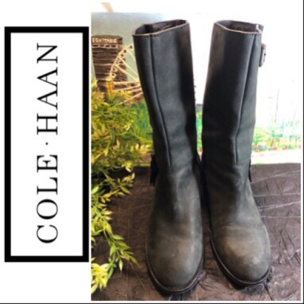 🍂Cole Haan Leora Mid- Calf Moto Boot